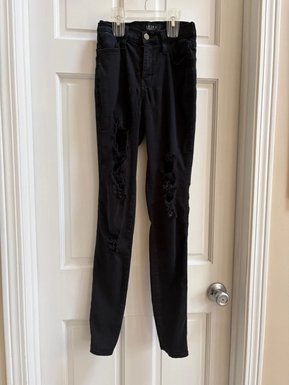 Black Ripped Jeans - Picture 1 of 4